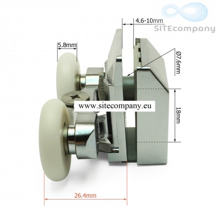 Pojezdové dvoj kolečko W05 ke sprchovému koutu