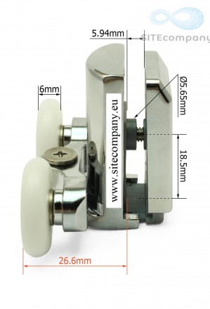 Pojezdové dvoj kolečko W27 ke sprchovému koutu