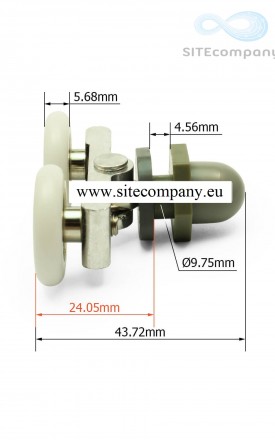 Pojezdové dvoj kolečko B91 ke sprchovému koutu