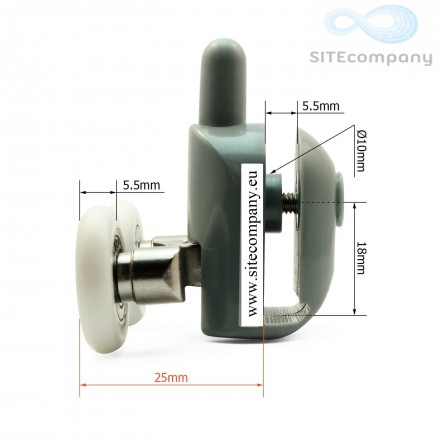 Pojazdové dvoj koliesko B43-2 spodné ku sprchovému kútu