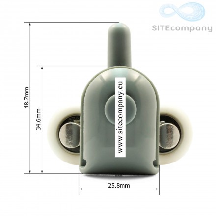 Pojazdové dvoj koliesko B43-2 spodné ku sprchovému kútu