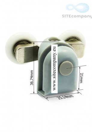 Pojezdové dvoj kolečko B43D horní ke sprchovému koutu