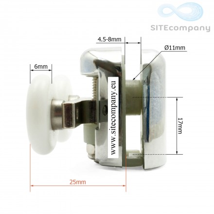 Pojazdové dvoj koliesko B50 horné do sprchového kútu