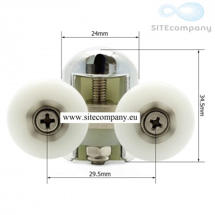 Pojazdové dvoj koliesko B50 horné do sprchového kútu