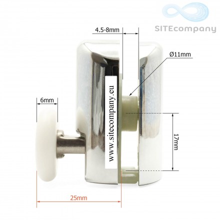 Pojezdové kolečko B50 spodní do sprchového koutu