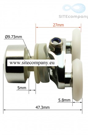 Pojazdové dvoj koliesko B80 horné do sprchového kútu. Novinka! Máme skladom spodný kolieska!