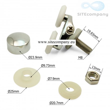 Pojazdové dvoj koliesko B80 horné do sprchového kútu. Novinka! Máme skladom spodný kolieska!