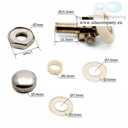 Pojezdové kolečko B18 do sprchového koutu
