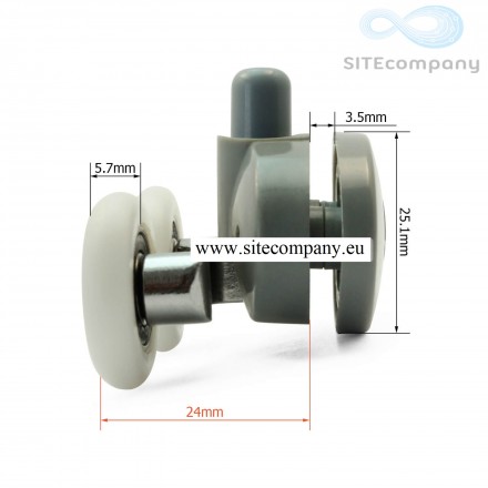 Pojazdové dvoj koliesko M17-2 spodné ku sprchovému kútu