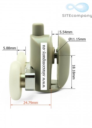 Pojazdové dvoj koliesko B43D spodné ku sprchovému kútu
