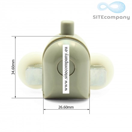 Pojazdové dvoj koliesko B43D spodné ku sprchovému kútu