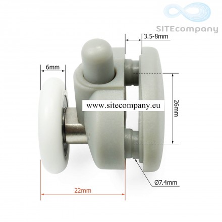 Zvýhodnená sada pojazdových koliesok M17  (horné 2ks, spodné 2ks)