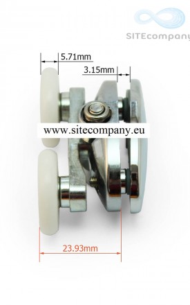 Pojezdové dvoj kolečko A080 horní ke sprchovému koutu