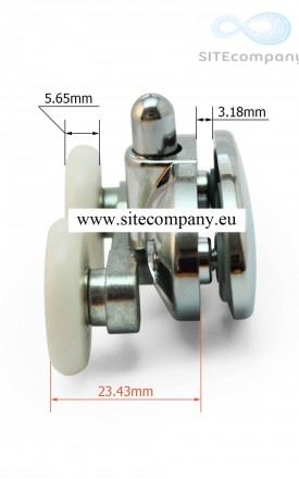 Pojezdové dvoj kolečko A080 spodní ke sprchovému koutu