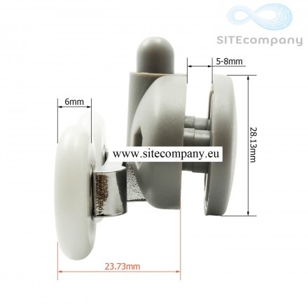 Pojazdové dvoj koliesko B39-2 spodné do sprchového kútu