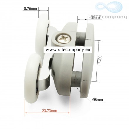 Pojezdové dvoj kolečko B39-2 horní do sprchového koutu