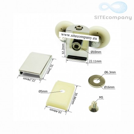 Pojezdové dvoj kolečko M05-2 horní do sprchového koutu