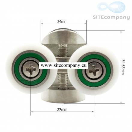Pojazdové dvoj koliesko N43 horné do sprchového kútu
