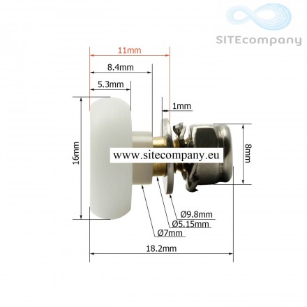 Náhradní kolečko B16 do sprchového koutu