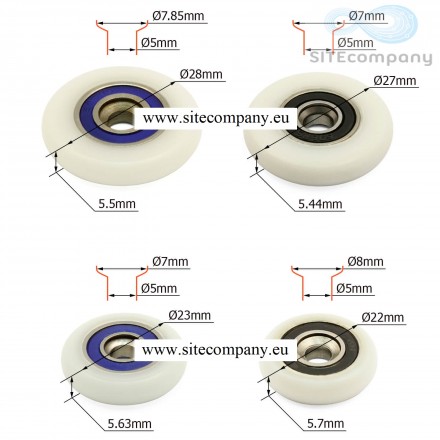 Náhradní kolečko TYP A do sprchového koutu