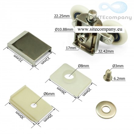 Zvýhodněná sada pojezdových koleček M07 (horní 2ks, spodní 2ks)