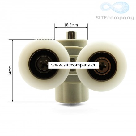 Pojazdové dvoj koliesko M14 horné do sprchového kútu