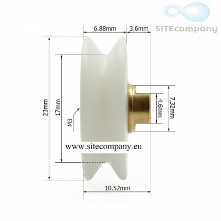 Náhradné koliesko R23 do sprchového kútu