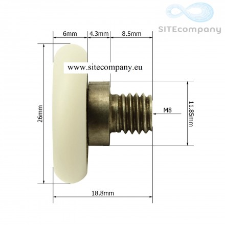 Náhradní kolečko B13 ke sprchovému koutu