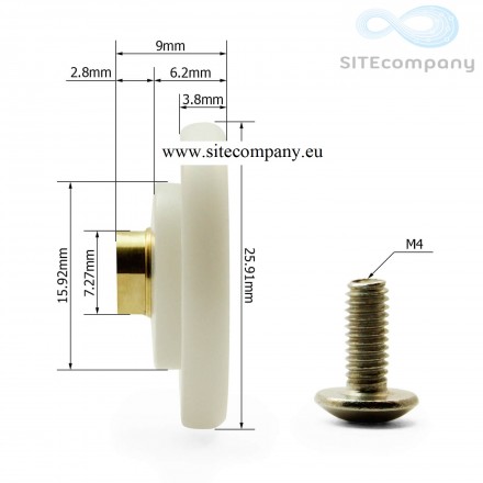 Náhradní kolečko B09 new ke sprchovému koutu