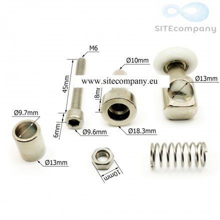 Pojezdové kolečko B20 spodní do sprchového koutu
