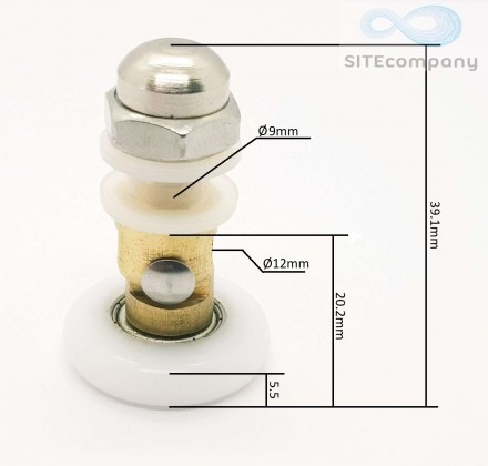 Pojezdové kolečko B74 do sprchového koutu